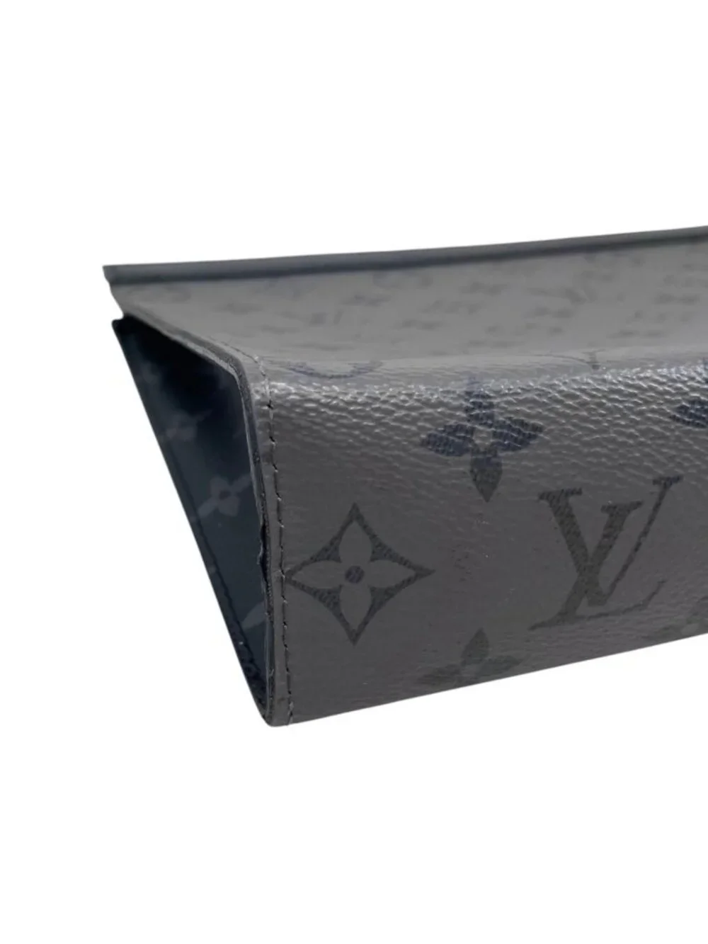 Louis Vuitton Clutch Pochette Voyage Monogram Eclipse Reverse Gray